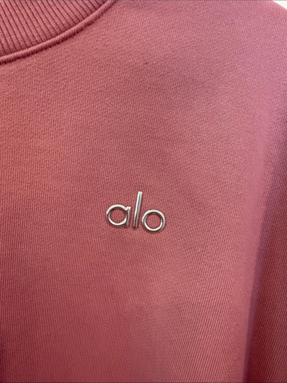 ALO Yoga Men's Dusty Rose Crewneck Sweatshirt - Picture 3 of 4